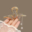 Women's Floral Rhinestone Pearl Hair Claw Clip