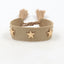 Ethnic Star Polyester Friendship Bracelets with Tassels and Multicolor Woven Bands