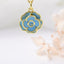 Copper Gold-Plated Rose Flower Pendant Necklace for Women