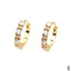 Inlaid Micro-color Diamond Gold-plated Copper Hoop Earrings for Women