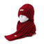 Unisex Simple Style Solid Color Knit Wool Cap and Scarf Set