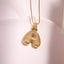 Vintage 18k Gold Plated Zircon Initial Pendant Necklace