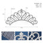 Princess Rhinestone Alloy Crown with Comb for Bridal and Kids