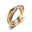 Wholesale Fashion Stainless Steel Geometric Multi-layer Couple Ring