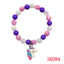 Cartoon Children's Candy Color Beaded Bracelet with Resin Mermaid and Unicorn Pendant