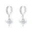 1 Pair Elegant Round Inlay Copper Pearl Zircon 18K Gold Plated Drop Earrings