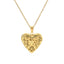 Heart Shape Titanium Steel Photo Locket Necklace in Gold