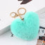 Cute Heart Shaped Plush Keychain for Bags and Cars