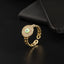 18K Gold Plated Colorful Zircon Eye Open Ring