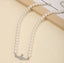 Retro Style Pearl Flash Diamond Pendant Clavicle Chain Necklace