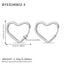 1 Pair Classic Heart Shape 304 Stainless Steel Stud Earrings Set