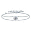 Simple Style Sterling Silver Moissanite Four-Prong Bracelets