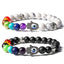 Modern Evil Eye Agate Howlite & Colorful Natural Stone Yoga Bracelet