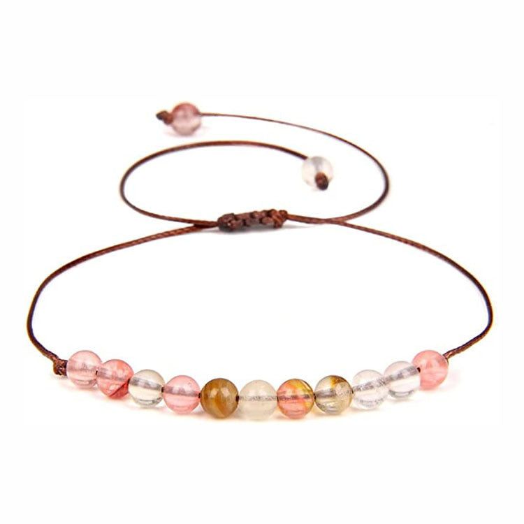 Bohemian Geometric Natural Stone Beaded Bracelet