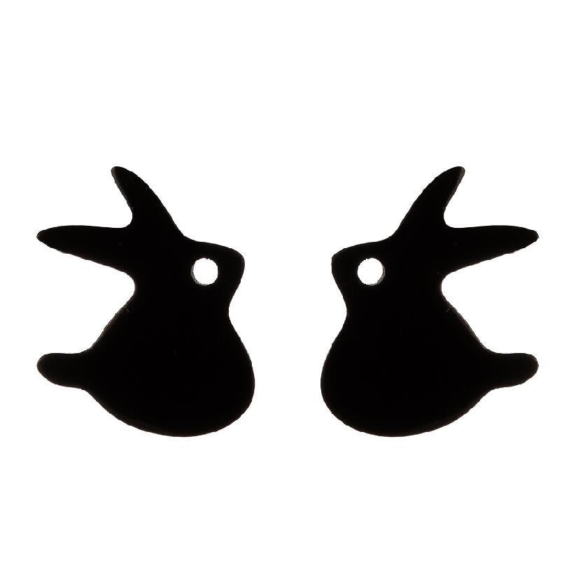 Fashion Rabbit Bat Bird Stainless Steel Plating Ear Studs 1 Pair