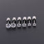 3 Pairs Basic Simple Style Geometric Plating 304 Stainless Steel Ear Studs