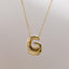 18K Gold Plated Stainless Steel Alphabet Pendant Necklace