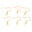 Copper Geometric U-Shaped Earring Hooks with Bead for DIY Jewelry Making