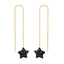 Fashion Star Stainless Steel Plating Drop Earrings 1 Pair