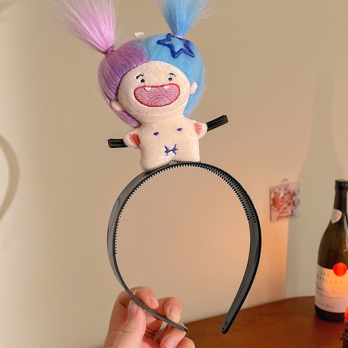 Ratatouille Cartoon Plush Doll Headband - Handmade Wide-brimmed Hair Accessory