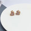 Fashion Heart Shape Alloy Enamel Ear Clips Ear Studs