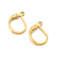 1 Pair Stainless Steel 18K Gold Plated Open Hoop Earrings - Fashionable Minimalist Design