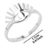 Stainless Steel Adjustable Eye Design Open Ring