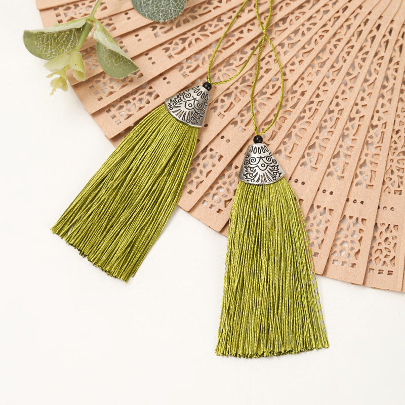 Simple Metal Fish Mouth Tassel Line Fashion Earrings