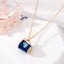 Cute Heart Shape Alloy Plated Pendant Necklace with Colorful Geometric Charm