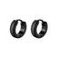 Simple Titanium Steel Plated Hoop Earrings for Men