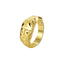 Casual Geometric Irregular 18k Gold Plated Wide Band Ring