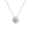 Casual Sterling Silver Moissanite Pendant Necklace