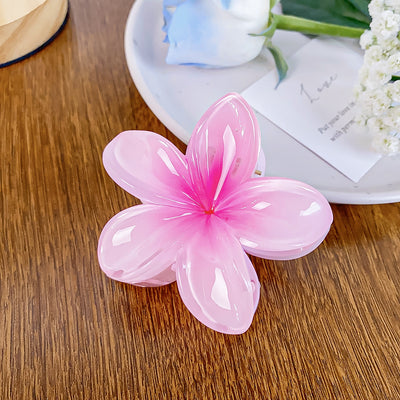 Simple Retro Floral Resin Hair Claw Clip