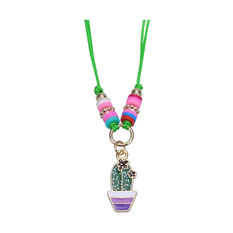 Colorful Butterfly Heart Kids' Friendship Bracelet and Necklace Set