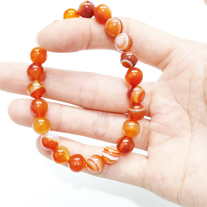 Ethnic Colorful Natural Stone Beaded Bracelet with Agate and Tiger Eye 8mm