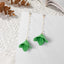 Simple Style Leaf Acrylic and Pearl Flower Drop Earrings for Women