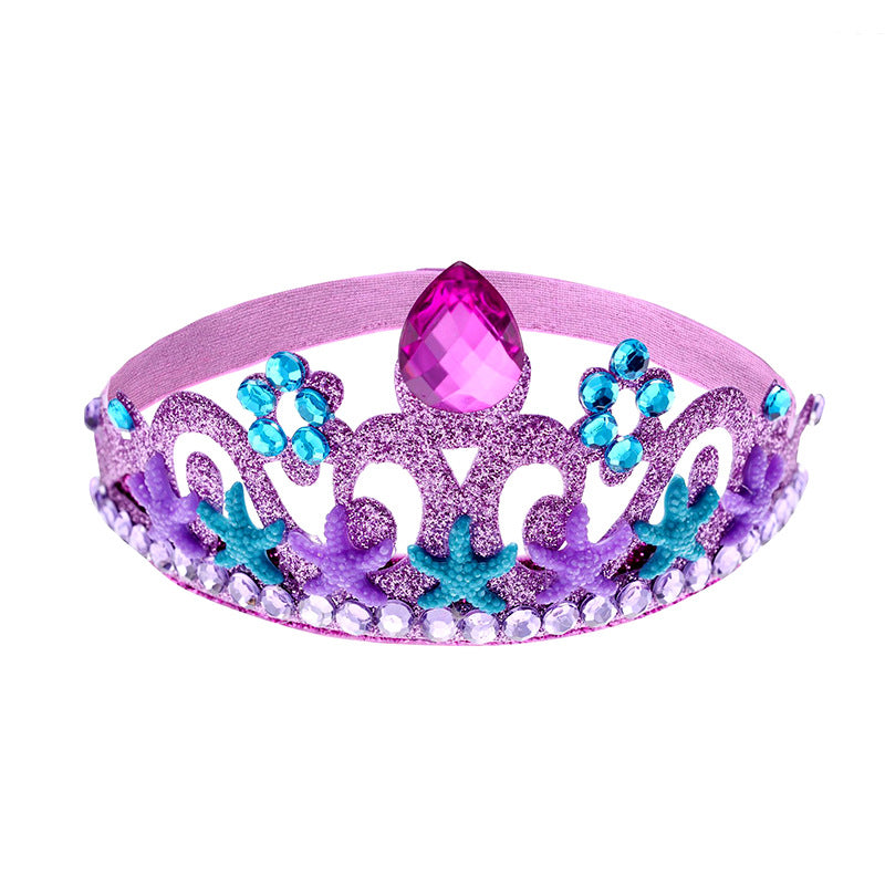 Mermaid Princess Crown Hairband for Children - Ocean Theme Party Headwear Accessories