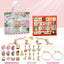 Simple Style Christmas Tree Alloy Jewelry & Red Gold Silver Countdown Calendar DIY Kids Gift Bracelet Set