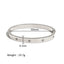 18K Gold Plated Zircon Geometric Star Flower Stainless Steel Bangle Bracelet for Women