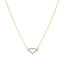 Alloy Plated Heart Pendant Necklace with Zirconia for Women