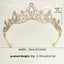 Women's Luxury Rhinestone Alloy Princess Crown Tiara for Bridal Wedding Accessories