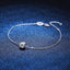 Sterling Silver Moissanite Solitaire Bracelet with Platinum Plating