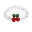 Creative Elastic Crystal Bead Cherry Fruit Ring for Women