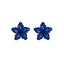 Elegant Gold Plated Pentagram Zircon Stud Earrings for Women