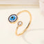 Retro Resin Glitter Blue Evil Eye Adjustable Ring