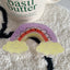 Women's Rainbow Acrylic Hair Claw Clip - Cute Cloud Graffiti Design