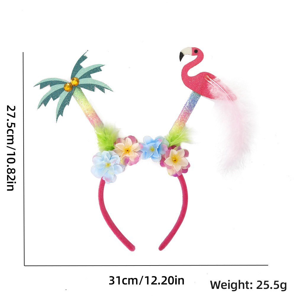 Flamingo Antler Tropical Party Headband Costume Accessory