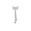 Heart Shape Zircon Inlay 316 Stainless Steel Belly Ring