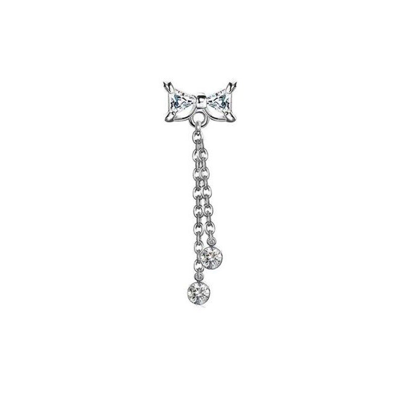 1 Piece Belly Rings Simple Style Classic Style Heart Shape 316 Stainless Steel  Inlay Zircon Belly Rings