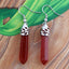 Fashion Solid Color Natural Crystal Gemstone Hexagonal Earrings